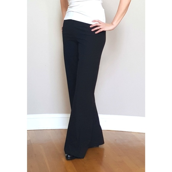 women's high rise black dress pants